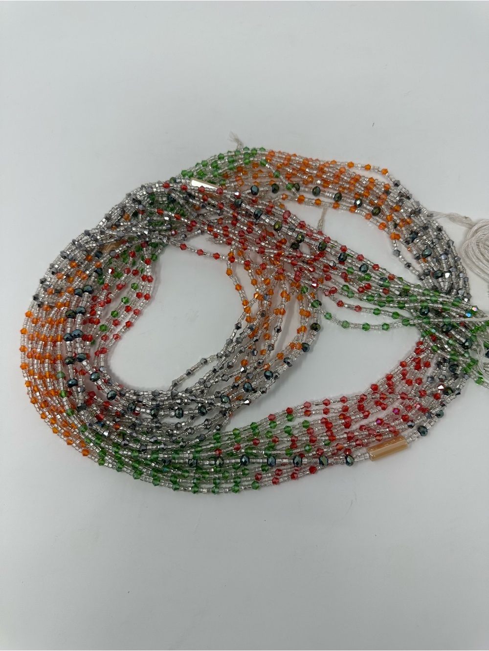Crystal Tie on African Waist Beads Waistline Belly Chain Women’s 45inches